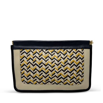 Aborge Snap Clutch – Woven Zigzag Design