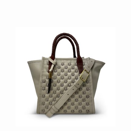 Aborge Mini Tote – Chalk Lazer Criss Cross Design